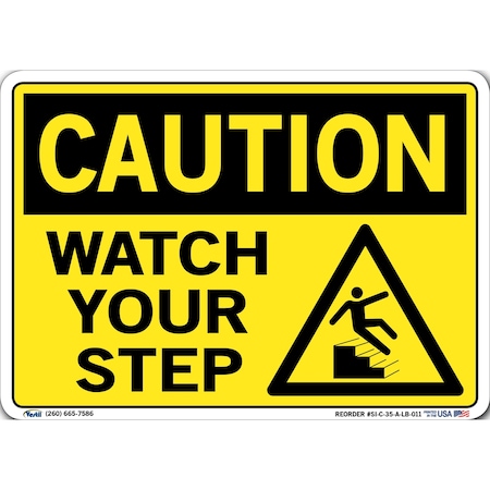 Vestil Vinyl Label Sign, 7-1/2" H, 10-1/2" W, Vinyl Label, Rectangle, English, SI-C-35-A-LB-011 SI-C-35-A-LB-011